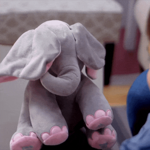 Stuffed Animal Elephant With Moving Ears KAIRA TOY Singing Interactive  Musical Baby Elephant Stuffed Plush Singing