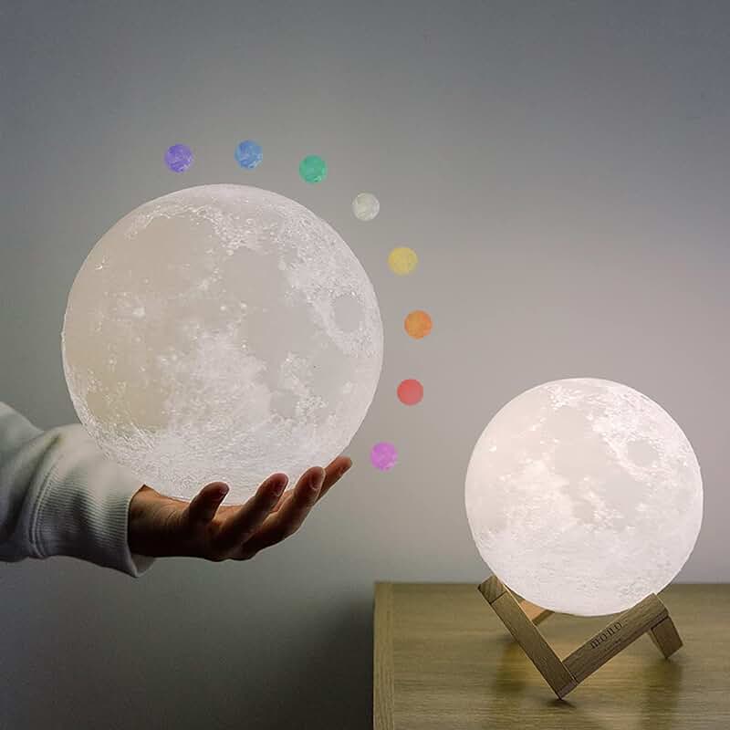 LED moon lamp with remote control - 3d Moon Lamp » Murzl LED moon lamp with remote control - 3d Moon Lamp - Image 5