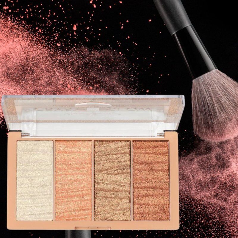 Highlighter Προσώπου, Παλέτα με 4 Απίθανα Χρώματα – FaceHighlighter » Murzl face-highlighter-palette-of-4-incredible-colors