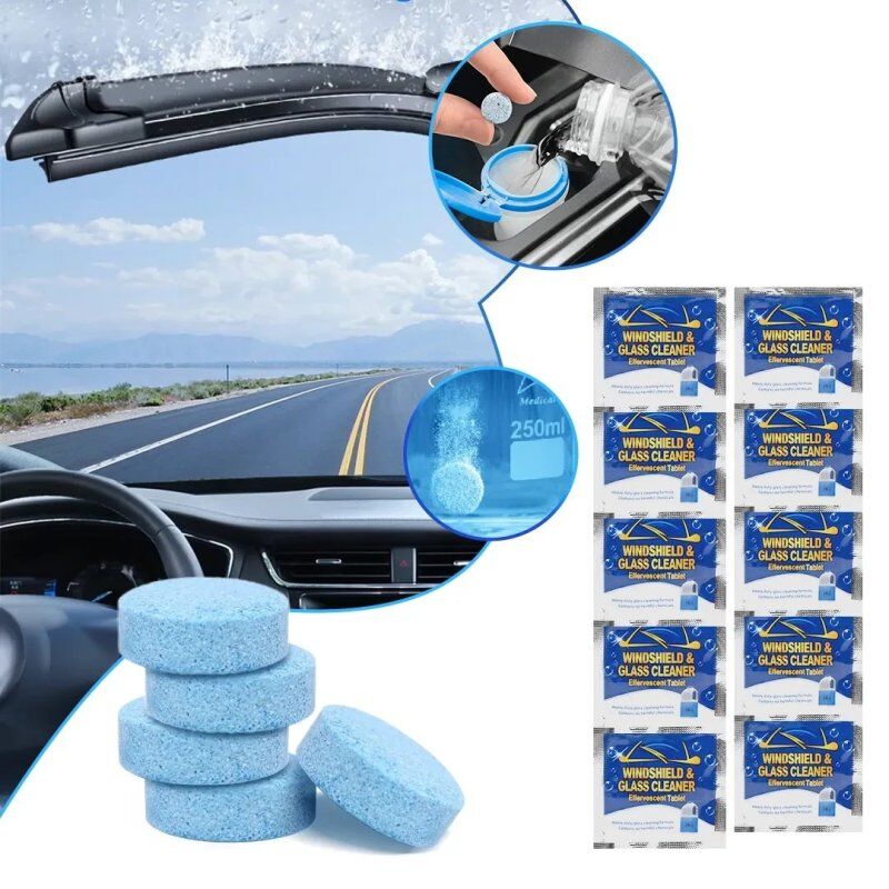 Δισκία Καθαρισμού Τζαμιών, Συμπυκνωμένο Καθαριστικό για Αυτοκίνητο και Σπίτι – 10 τεμ. – WindshieldCleanTab » Murzl Glass Cleaning Tablets, Concentrated Cleaner for Car and Home – 10 pcs – WindshieldCleanTab
