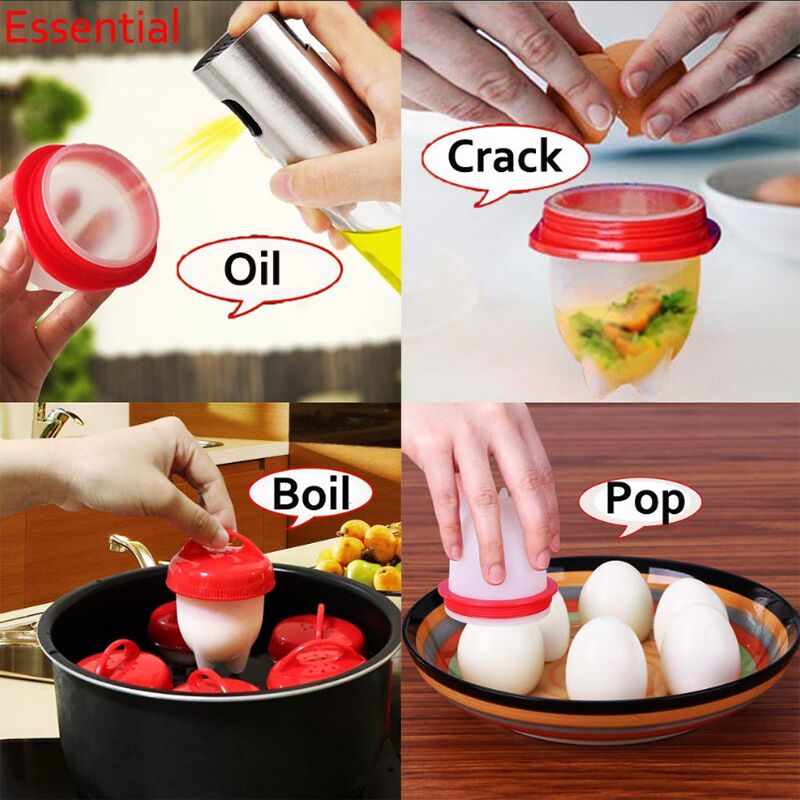 Σιλικόνες φόρμες βρασμένων αυγών, 6 τεμάχια - EggBoil » Murzl silicone-egg-boiling-molds-6-pieces